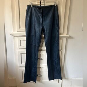 Vintage Y2K Bebe Midnight Blue Leather Pants